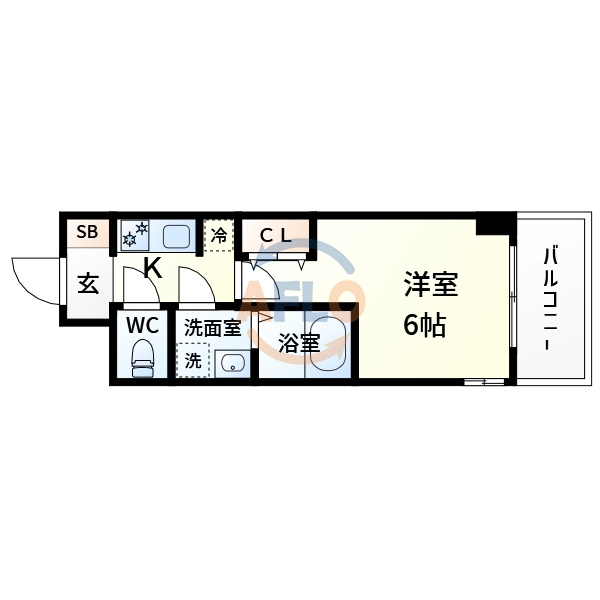 エムレジデンス新大阪ガーデンの間取り|S-RESIDENCE新大阪Garden　間取り