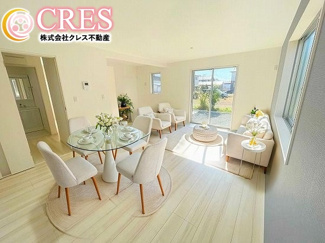【居間・リビング】 | ☆☆☆新築住宅　錦町花ノ井　全５棟！！オール電化♪現地ご案内随時受付中です♪ | LDK16.0～18.37帖！！