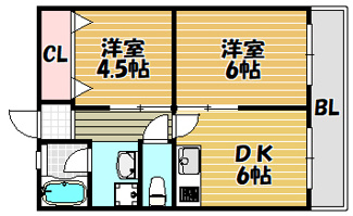 【間取り】 | 野崎ヶ丘ハイツ17