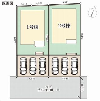 【区画図】 | ☆☆新築分譲　常磐上湯長谷町五反田(第４)　全２棟－①！！ | 全体区画図です！
