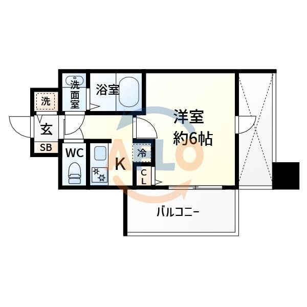 エムレジデンス新大阪ガーデンの間取り|S-RESIDENCE新大阪Garden　間取り