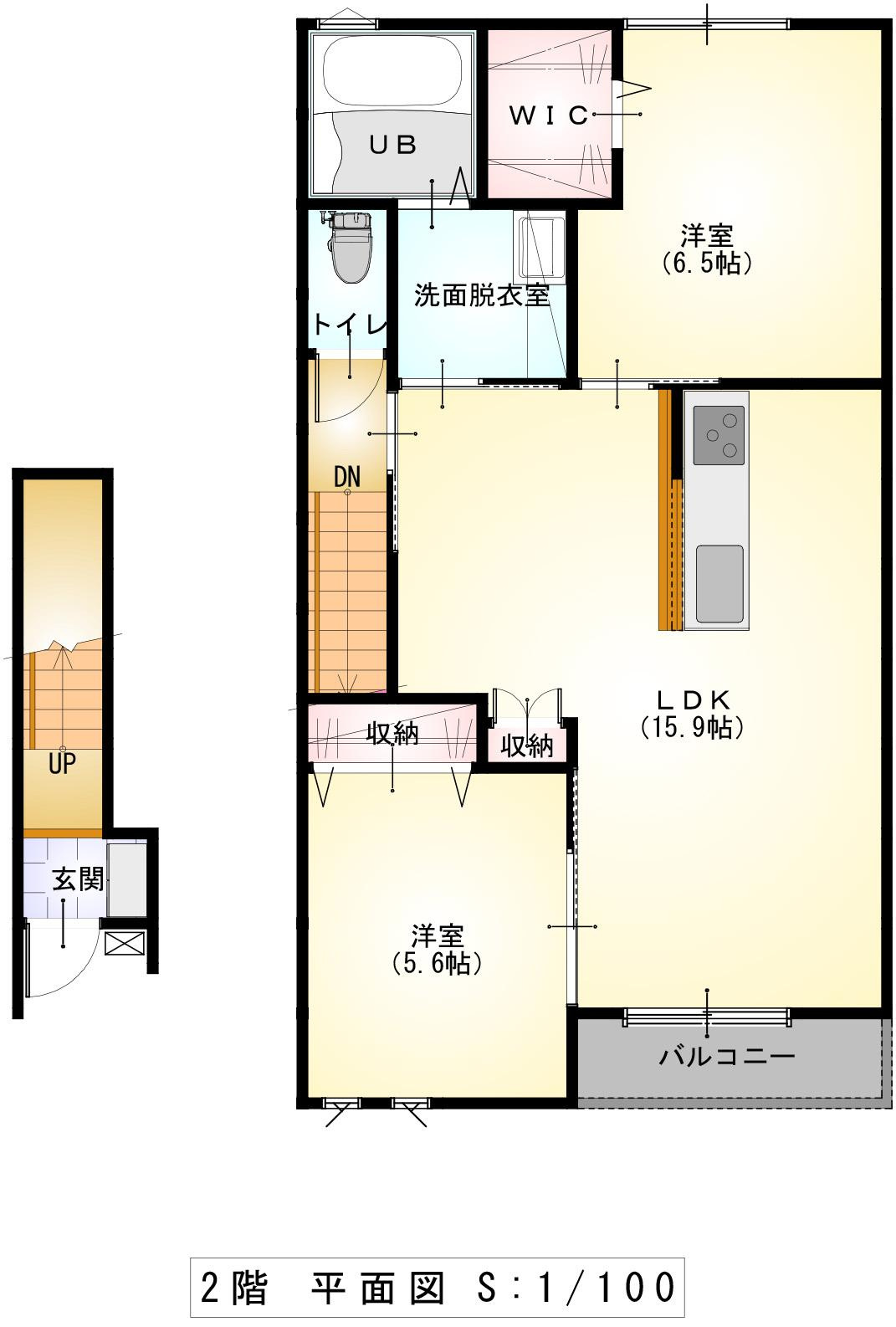 HAMACHO　K2　Ａ棟の間取り