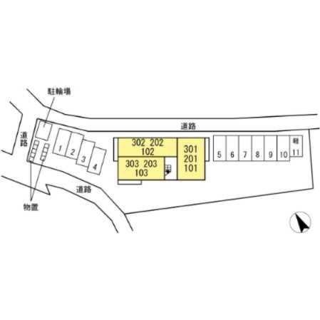 トリシア高田の区画図