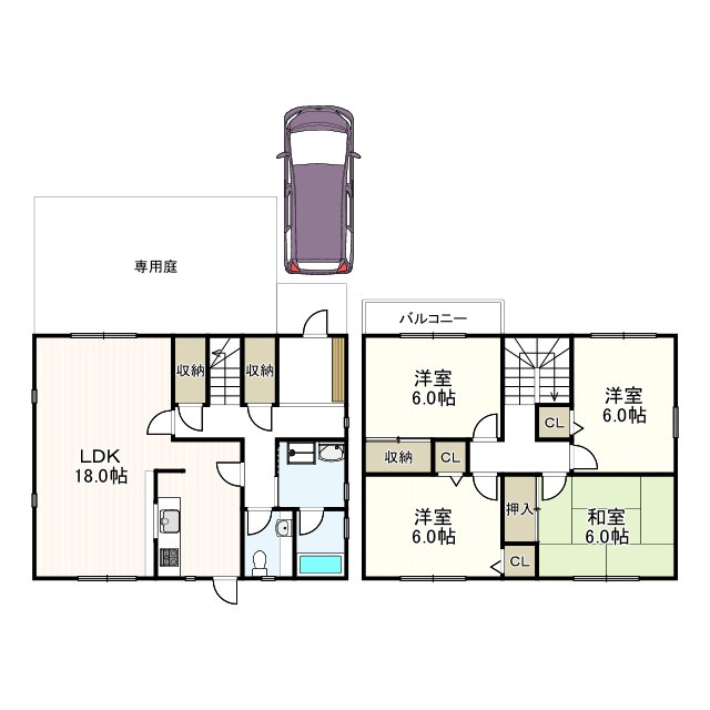 河内長野市北貴望ケ丘の一戸建ての居間・リビング