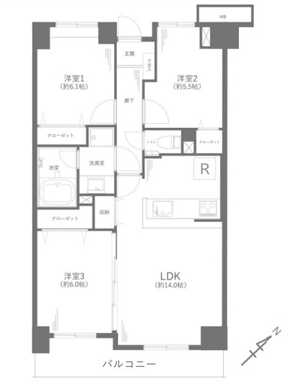 【間取り】 | 第一ハイツ茅ヶ崎