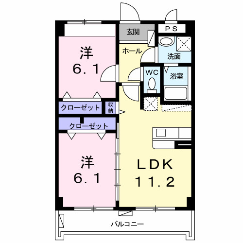 【間取り】 | メゾン　メルヴェーユ