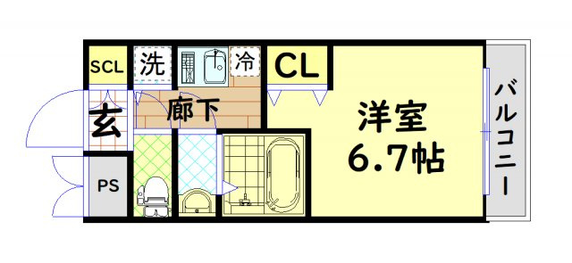 【間取り】 | アドバンス難波西アクア