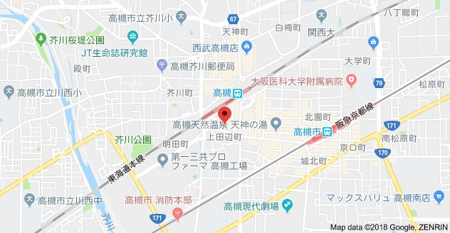 ローレルアイ高槻の地図