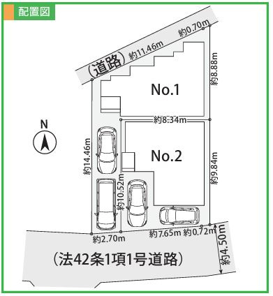 【区画図】 | 厚木市恩名2丁目　新築分譲住宅　全2棟