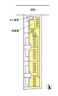 ベルメゾン尾山台駅前（ダイワリビング）の区画図