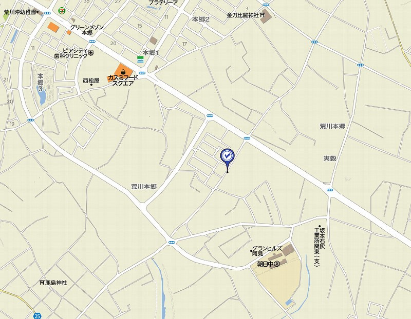 グラシア阿見Ｃの地図