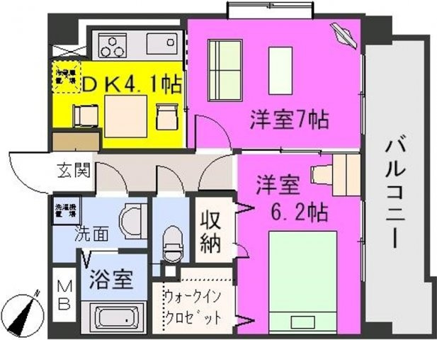 グランドゥール２７の間取り|使いやすい間取りです。