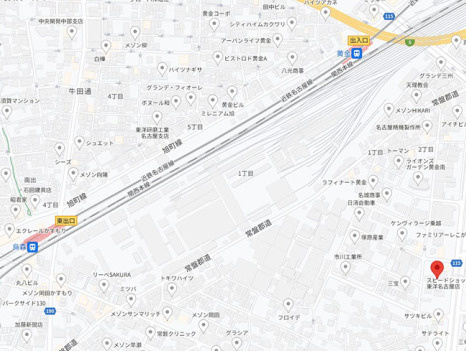 GIMUCO黄金南の地図