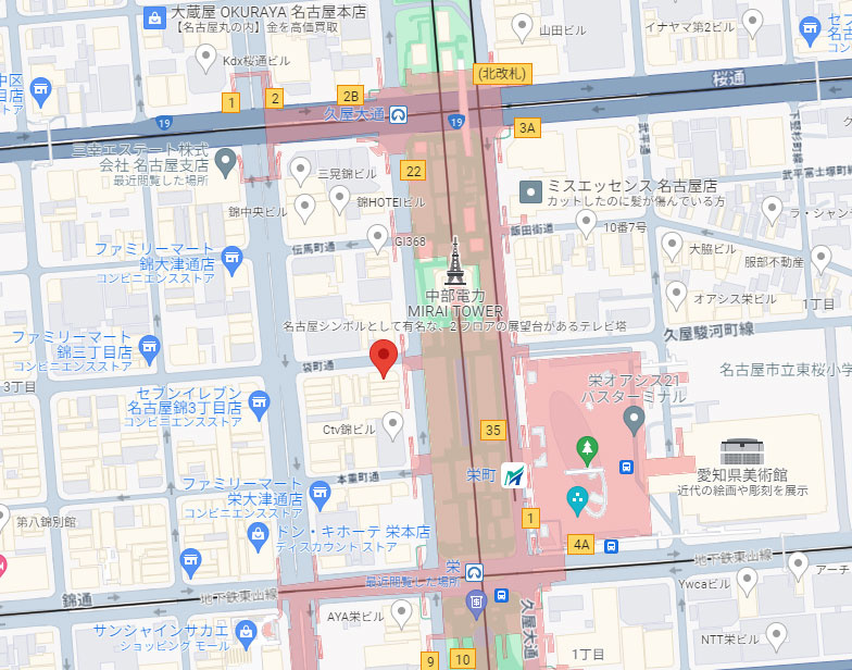 エフジー久屋ビルの地図