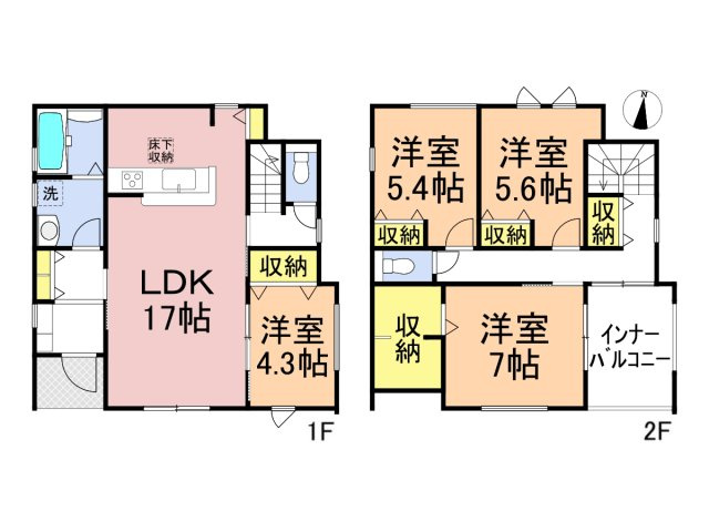 リーブルガーデン　岐阜市六条南一丁目　全2区画分譲の間取り|■2号棟　■ヤマダ不動産　株式会社リライフ　
■夢のマイホーム購入をフルサポートします！