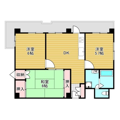 ゆたかコーポの間取り