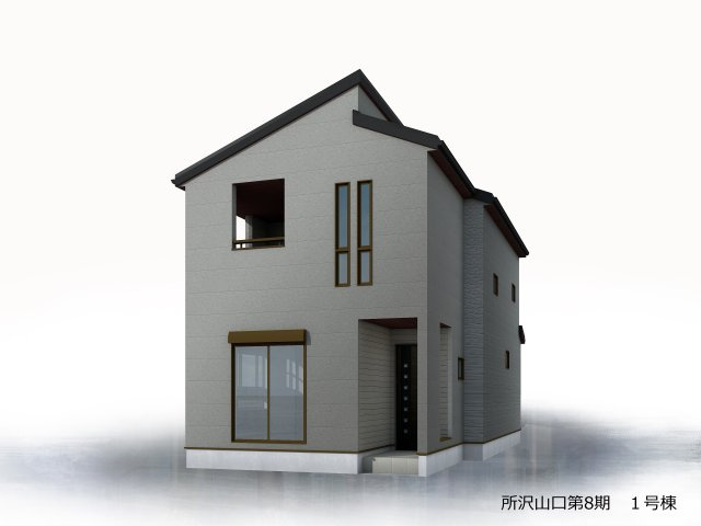 所沢市山口・全12区画　建築条件付土地　1号地の外観パース|【全12区画・1号地】
外観パース