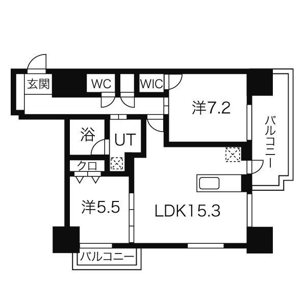 マストライフ南4条の間取り