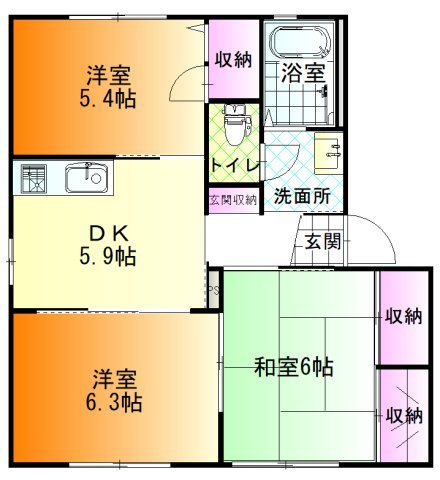 バリュージュAの間取り