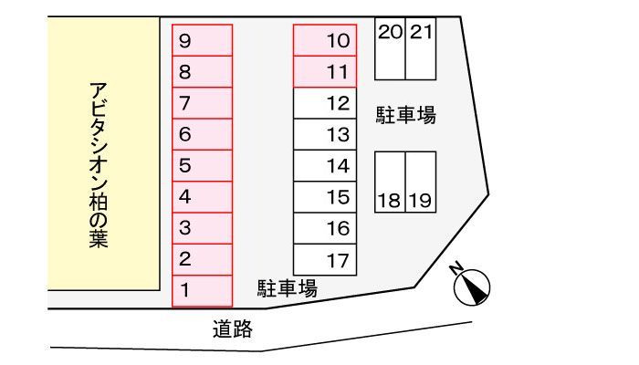 エクセレントファミリー柏の葉の区画図