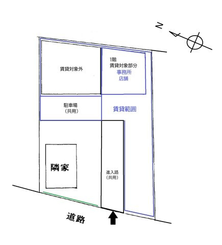 中山　事務所・店舗の区画図