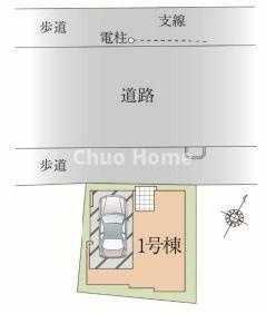 葛飾区新宿1丁目新築分譲住宅の区画図|区画図