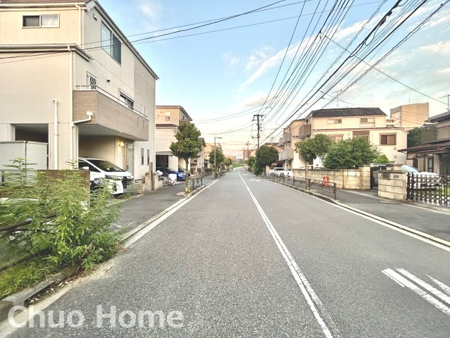 葛飾区新宿1丁目新築分譲住宅の前面道路含む現地写真|前面道路