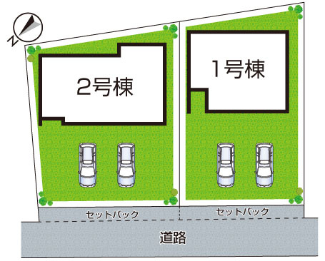 ★草津市木川町　第1期　新築一戸建ての区画図|全2区画