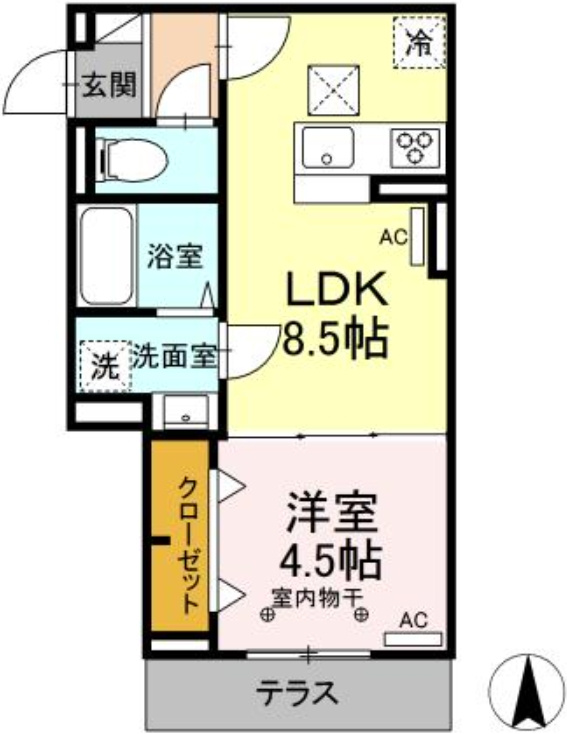 グラナーデ南田中の間取り