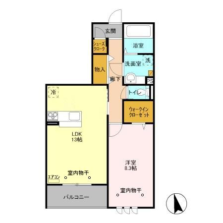 ピアチェーレ　Ⅰの間取り