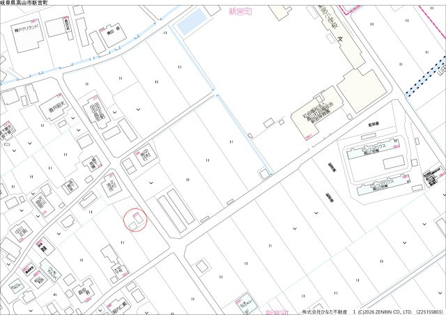 26/8/5商談中　賃貸戸建　高山市新宮町　6.5万（6/7/28NEW）の地図