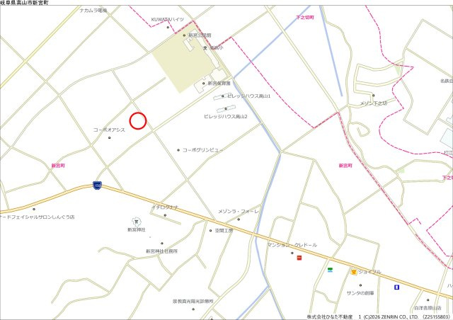 26/8/5商談中　賃貸戸建　高山市新宮町　6.5万（6/7/28NEW）の地図
