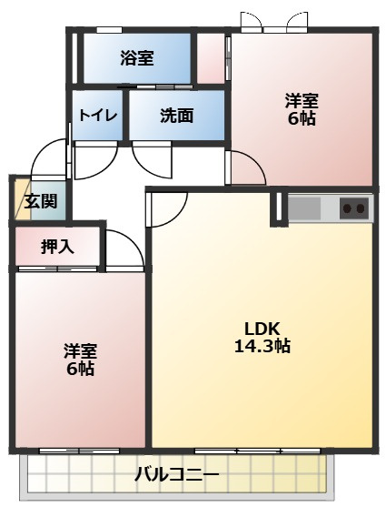 ウィンドワードC棟の間取り