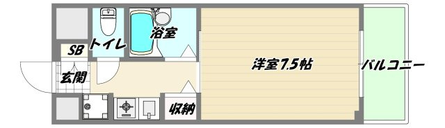 大阪市東淀川区菅原６丁目の賃貸マンションの間取り
