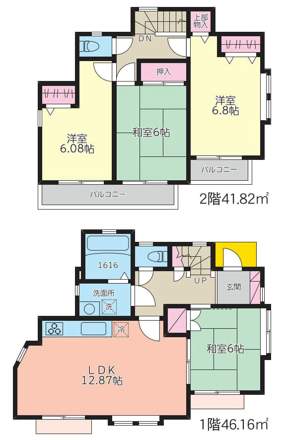 東大和市清原４丁目の中古一戸建の間取り