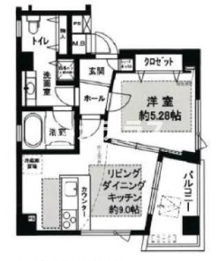 ポコアポコ三宮ハイタワーの間取り