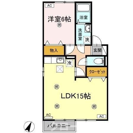 サニーコーポ A棟の間取り