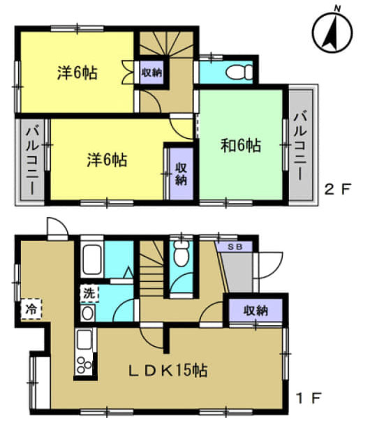 西多摩郡瑞穂町大字駒形富士山の中古一戸建の間取り