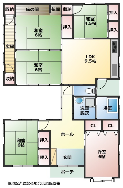 都城市梅北町の中古一戸建の間取り