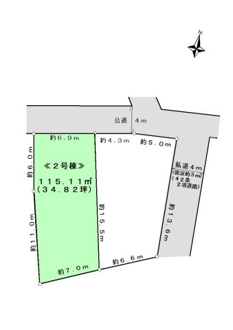 ２号棟の区画図