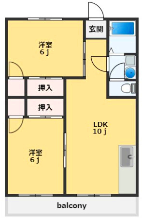コーポ榎瀬の間取り