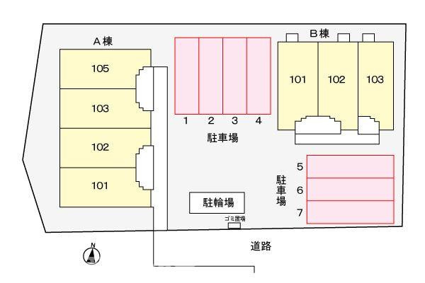 アウローラAの駐車場