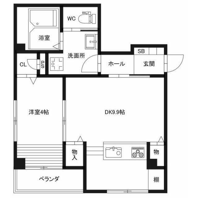 ピース コウセイ 古川の間取り