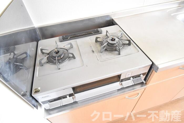 サンガーデンのキッチン|２口ガスコンロ