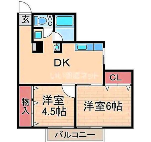 第1新見ハイツの間取り