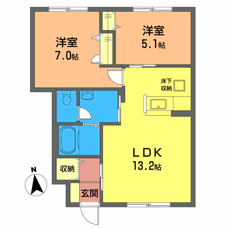 シャーメゾンディアス川内 Ａ棟の間取り