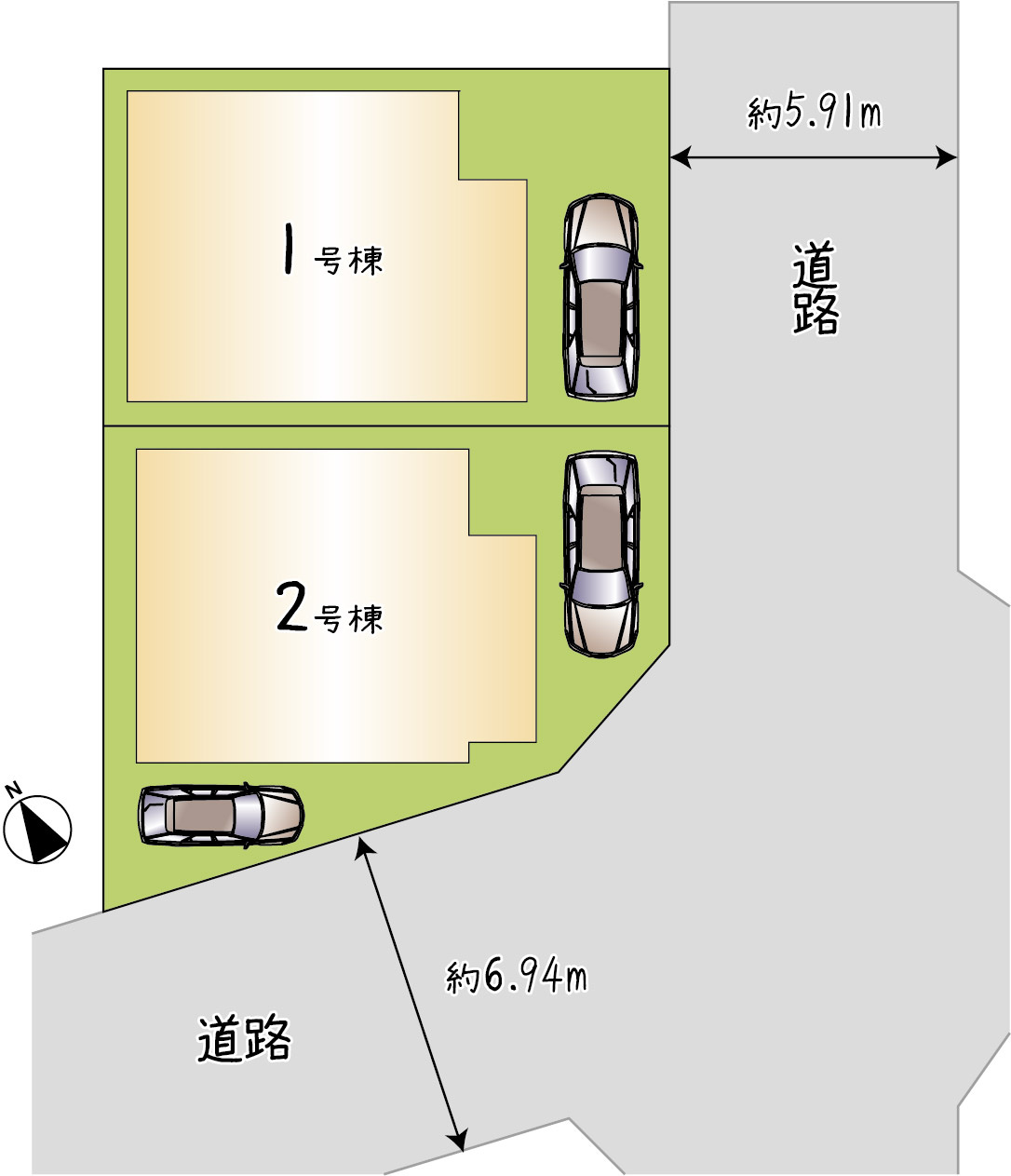 堀池2丁目の区画図