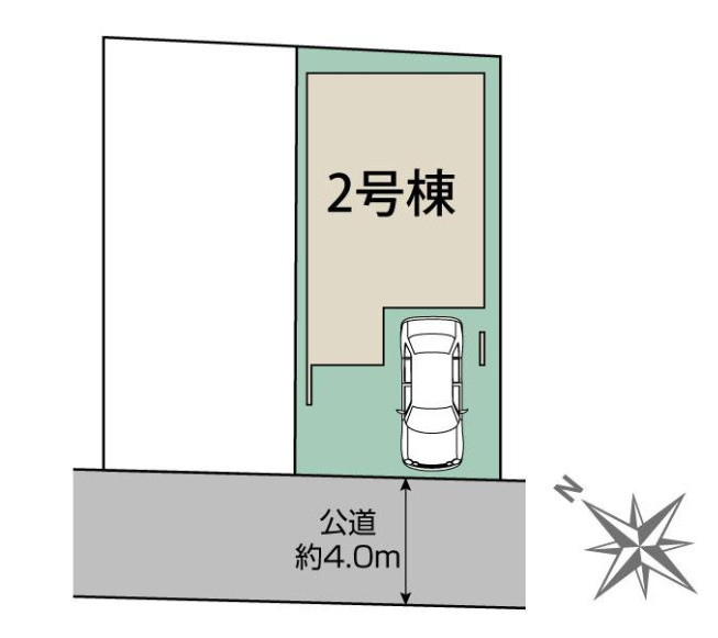 新築／入間郡三芳町藤久保　全2棟の区画図|駐車スペースあり！（車種による）