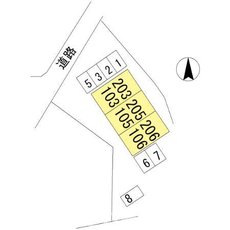 シルキーハイツの区画図