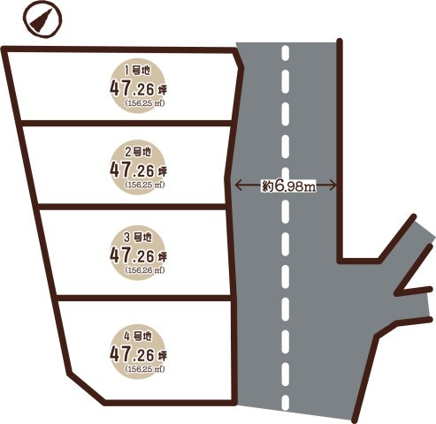 深草谷口町１号地の区画図